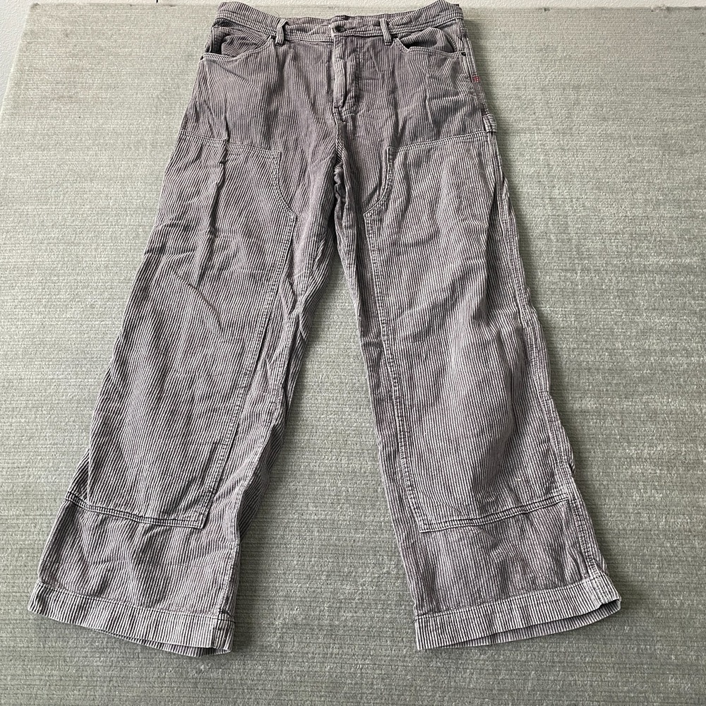 BDG‎ Pants Men 32x28 Corduroy Gray Purple Baggy Double Knee Casual Skater Grunge